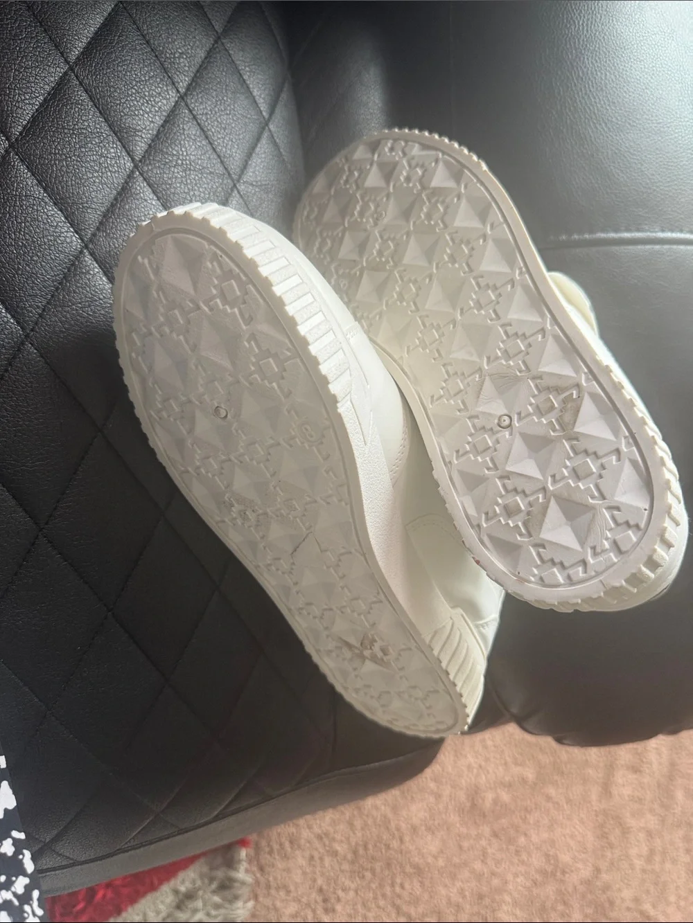 True Religion Men's White Leather Low-Top Sneakers with Star Accent